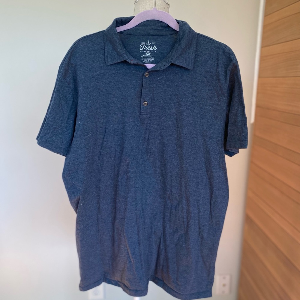 Fresh Clean Tees Navy Interlock Knit Polo Shirt